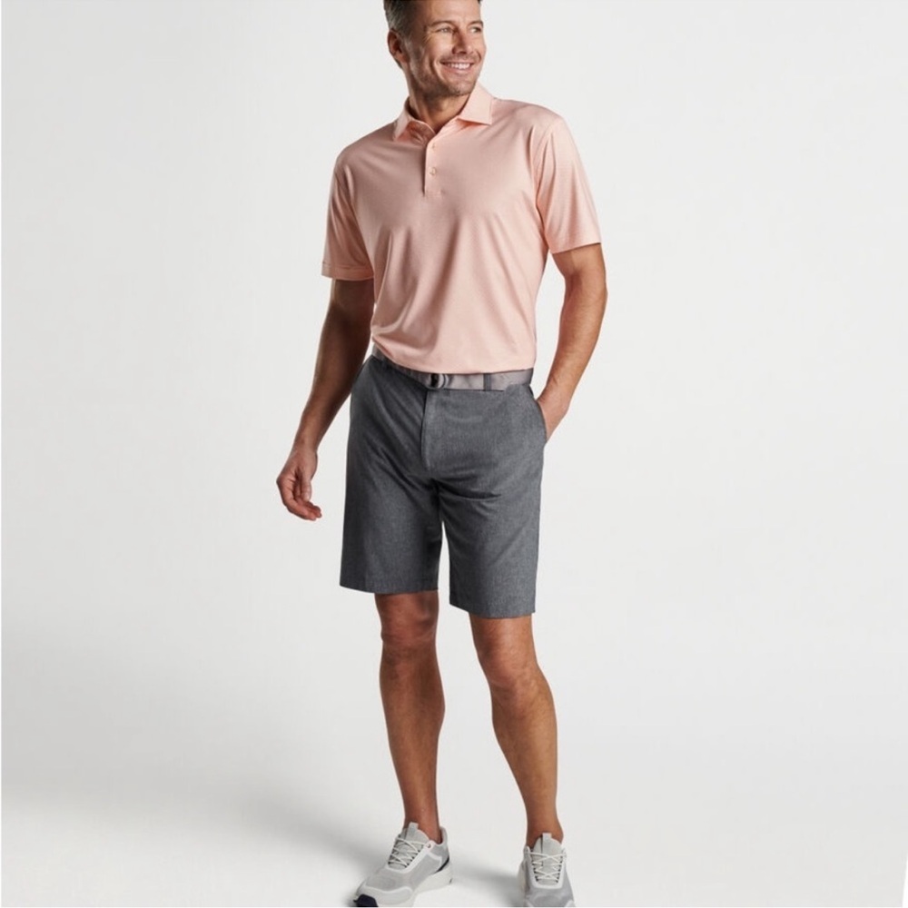 Peter Millar Shackleford Performance Hybrid Short in Gray Size 35